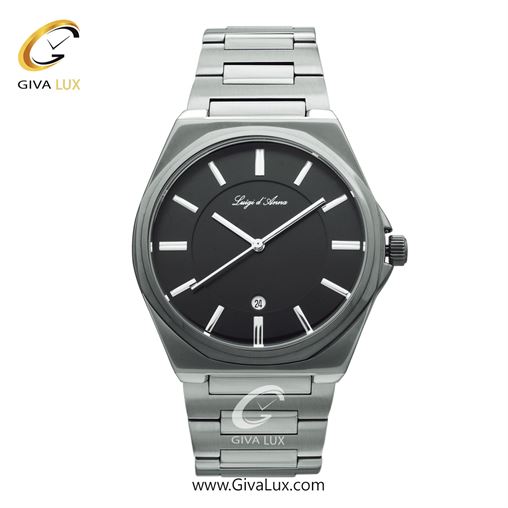 ساعت مچی اورجینال مردانه LdA | لوئیجی د آنا | Luigi d'Ana نقره ای | نقره ای| مشکی| کد رفرنس 2440